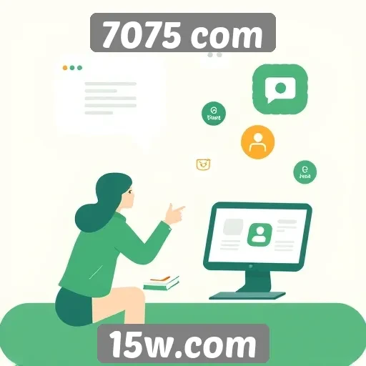 Recursos interativos do site 7075 com para os usuários