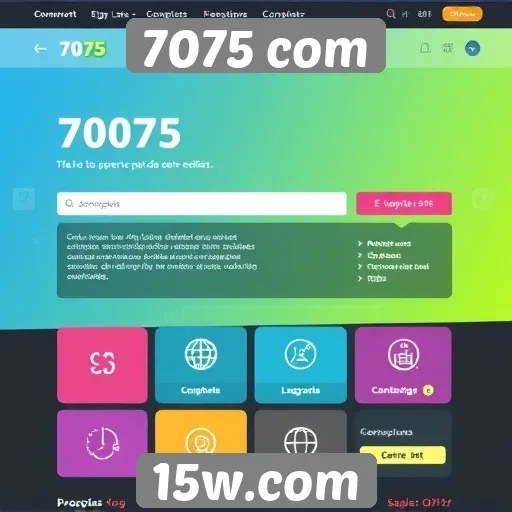 Análise da interface do usuário do site 7075 com